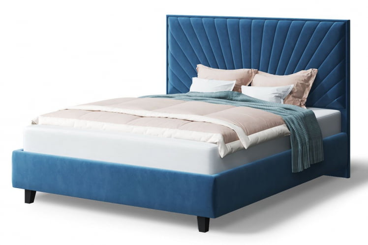 Кровать Леона, 2000x1600мм, синий_0