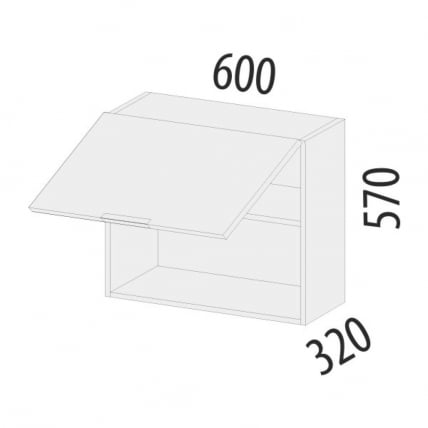 Шкаф над вытяжкой (с системой плавного закрывания) Дакота 103.14_4