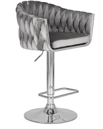 Стул барный DOBRIN MARCEL (серый велюр (MJ9-75)) 2 шт_2