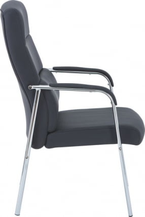 Кресло для посетителей Еверпроф Ситй Экокожа Черный / Everprof City_1