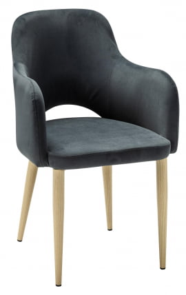 Кресло Ledger К Diag grey/нат.дуб_0