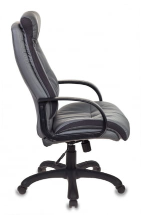 Кресло руководителя Бюрократ CH-824B/LGREY серый искусственная кожа_2