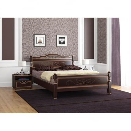 Кровать из массива Карина-5 200х160 Орех темный_1