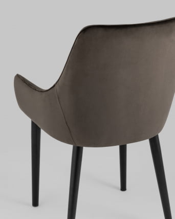 Стул Джоан велюр Темно-коричневый_6