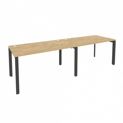 Рабочая станция на П-образном м/к ONIX O.MP-RS-2.3.8 Тиквуд Светлый/Антрацит_0