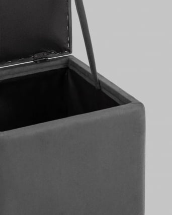 Пуф с крышкой Нильсон велюр Темно-серый_5