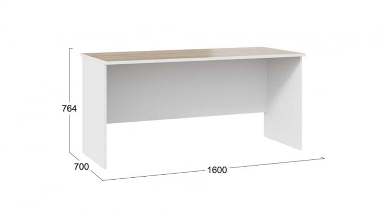 Стол письменный ПМ-184.04 Дуб Сонома, Белый_1