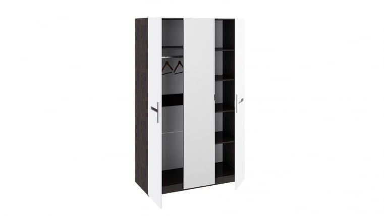 Шкаф комбинированный (с 3 дверями) Фьюжн ТД-260.07.43 Белый глянец Венге Линум_1