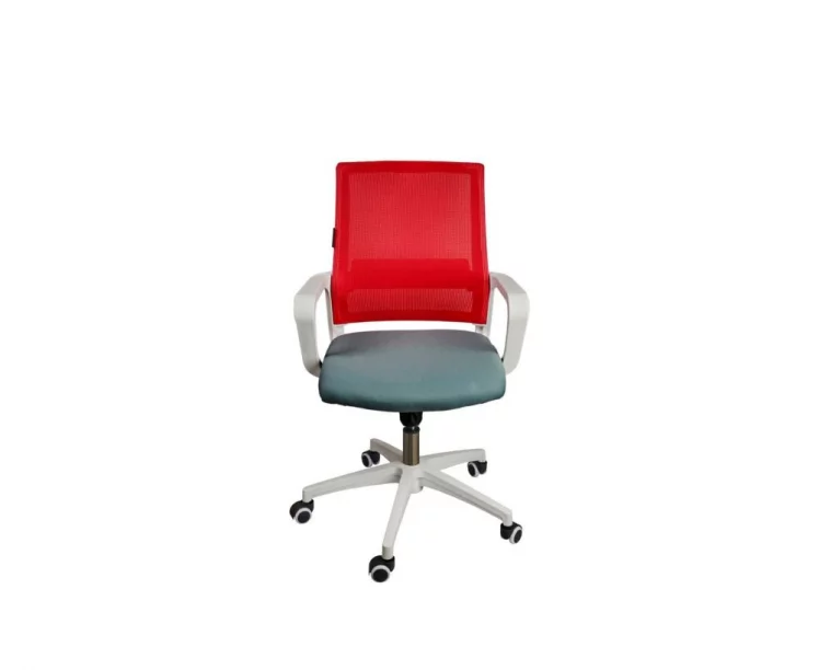 Кресло офисное Бит LB белый пластик Красный_1