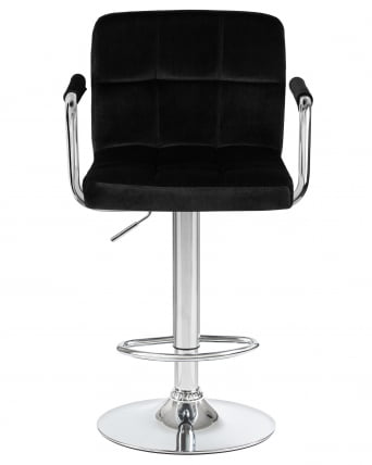 Стул барный DOBRIN KRUGER ARM Черный велюр MJ9-101_5