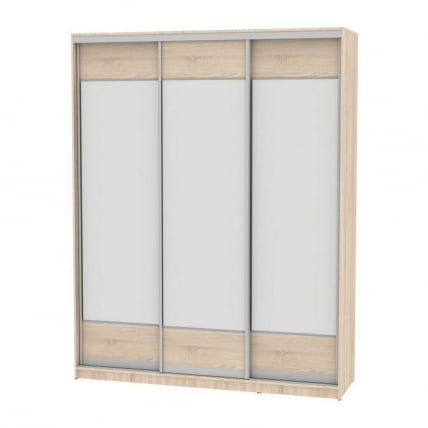 Шкаф-купе B-230х180х60-3(ДСС-D8D8D8)_0