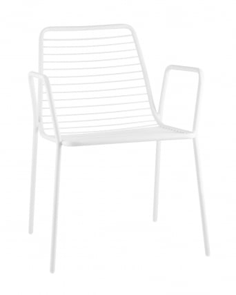 Стул Дели с подлокотниками металл Белый_0