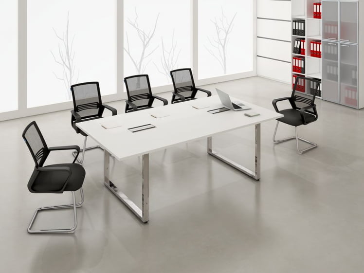 Стол системы БЭНЧ, переговорный, начальный GLOSS LINE НСПН-О.927 Белый Премиум_1