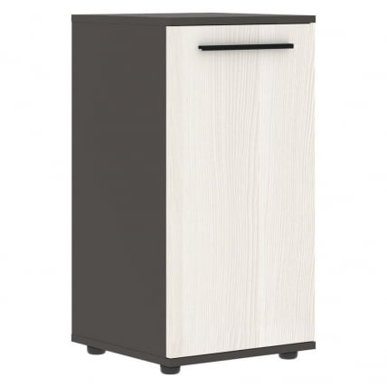 Шкаф колонка с глухой малой дверью EDIS ELCS 42.1 Ясень Траун Черный Мокко_0