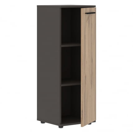 Шкаф-колонка с глухой средней дверью ЕДИС ЕМCС 42.1 Дуб Денвер светлый Черный Мокко / EDIS EMCS_1