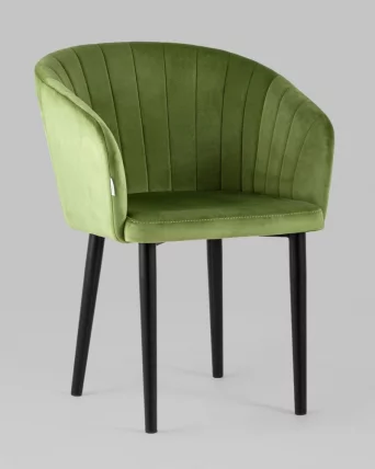 Стул с подлокотниками Нейтон велюр Травяной_1