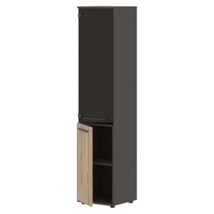 Шкаф-колонка комбинированная левая ЕДИС ЕХCС 42.2 Л Дуб Денвер светлый Мокко Мокко / EDIS EHCS L_1