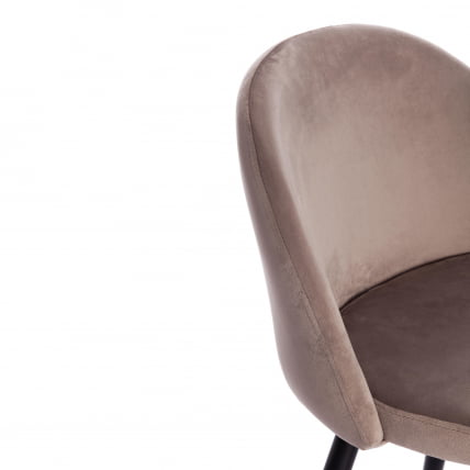 Стул MELODY (mod. 4997) металл/вельвет, 52х49х78см, серо-бежевый/черные ножки_7