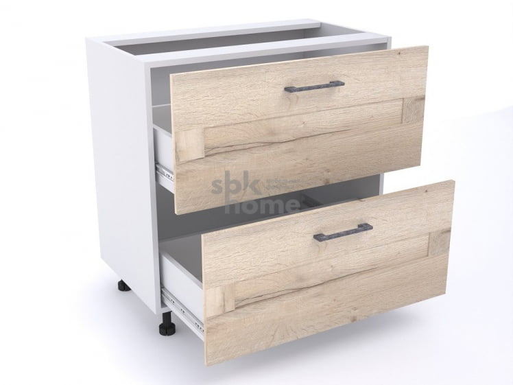 Стол с ящиками СЯ-80 (2), Дублин (800*470*820) Дуб галифакс белый, 21622 _1