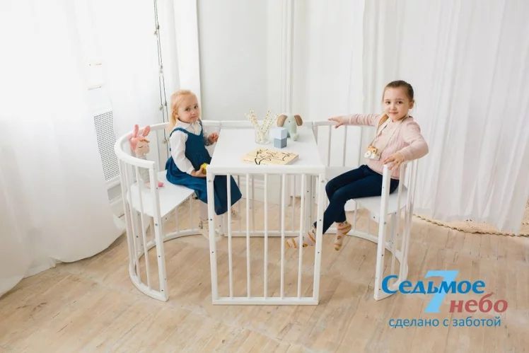 Кровать-трансформер 6-в-1 Merry Happy 01 Белая_5