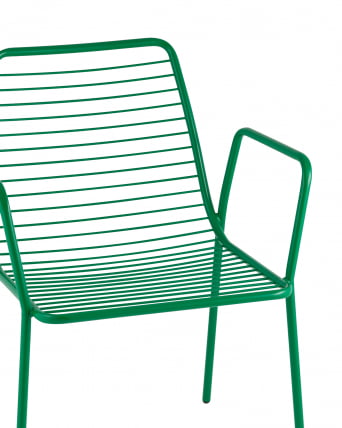 Стул Дели с подлокотниками металл Зеленый_3