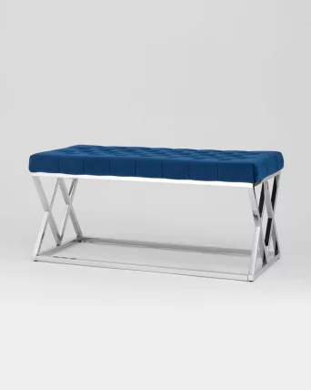 Банкетка ИНСИГНИЯ велюр Синий_1