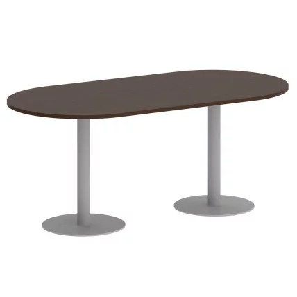 Стол овальный HOME OFFICE VR.SP-5-180.1 Венге Цаво/Серый металл_0