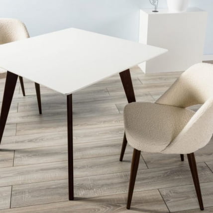 Стол Лунд 860*860 Белый Темный орех_10