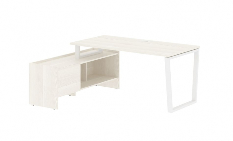 Стол с тумбой EDIS EVCT 17814 Ясень Траун Белый_0