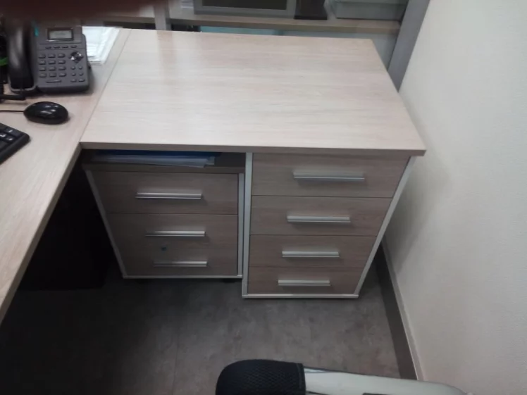 Тумба приставная Deka 9.05.08 Дуб Сантана светлый/Белый_2