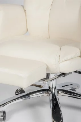 Кресло офисное Парламент H-2021-70-5 ivory leather Слоновая кость_8