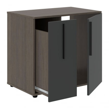 Тумба под фригобар VELION VGR 8655 Яшма черный Дуб Сильвер_1