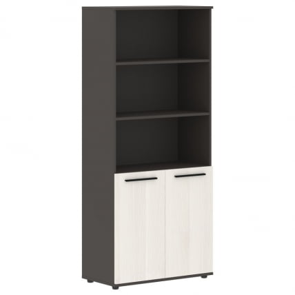 Шкаф с одним комплектом глухих малых дверей EDIS EHCS 85.5 Ясень Траун Черный Мокко_0