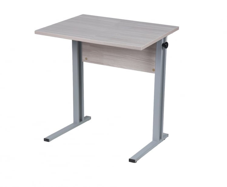 Парта одноместная рост 6 прямые углы Серый/Металл Серый_1