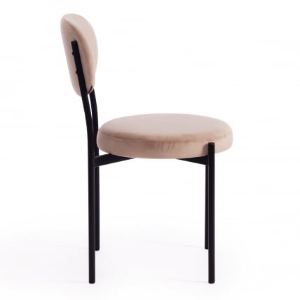 Стул REVO (mod. 7033) ткань/металл, 47х54х82 см, высота до сиденья 47 см, бежевый barkhat 5/черный_1