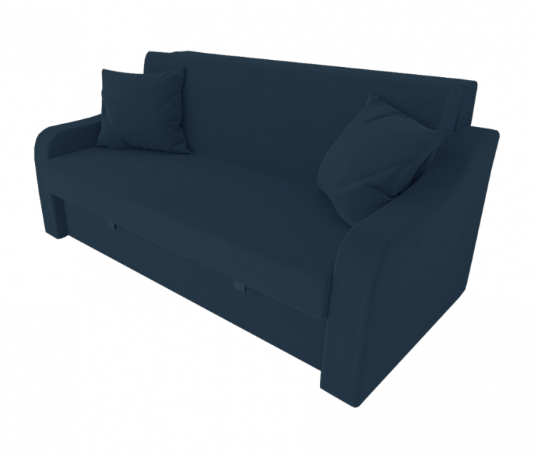 Диван Аккорд Большой (Berhouse) Цвет фасада: Синий Велюто 54; Тип: Прямой; Материал фасада: Металл/Велюр_0