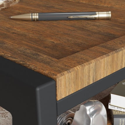 Стол журнальный Трисс Дуб американский / Черная лакобель / Черный_3