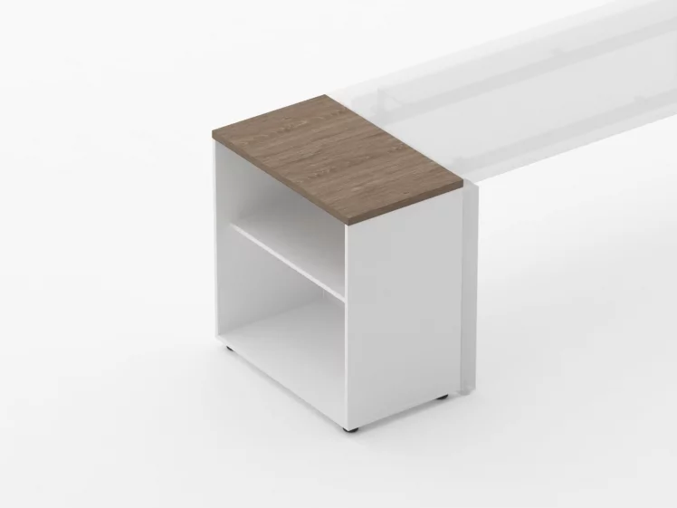 Тумба открытая Deka 9.01.07 Дуб Верцаска/Белый_1