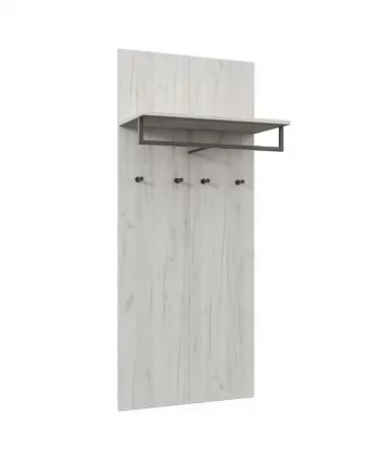 Вешалка настенная Сидней ЛД 672.080 М Дуб Крафт Белый_0