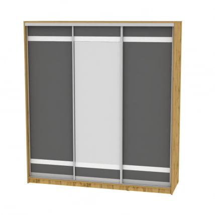 Шкаф-купе B-220х200х60-1(ДВ-Графит-D9D10D9)_0