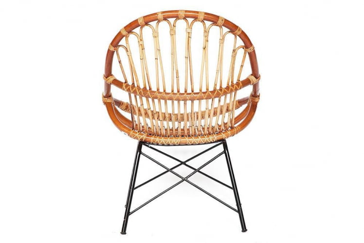 Кресло Secret De Maison Petunia (mod. 01 5088 SP KD/1-1) натуральный ротанг/металл, 80х61х66см, светлый мед/черный_3