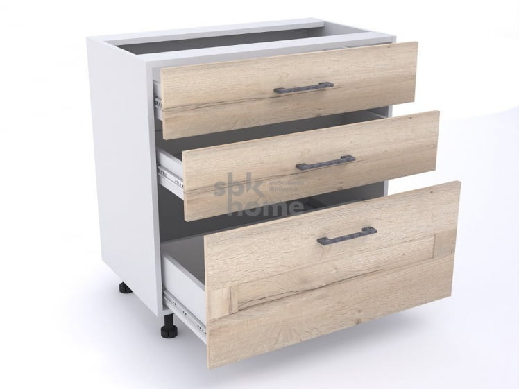 Стол с ящиками СЯ-80, Дублин (800*470*820) Дуб галифакс белый, 21618 _1