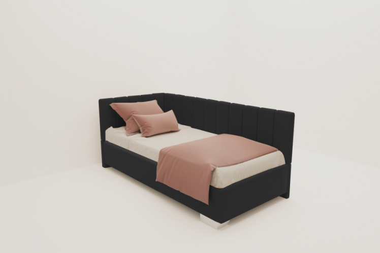 ДЕТСКАЯ МЯГКАЯ ИНТЕРЬЕРНАЯ КРОВАТЬ ТЕРРА БЕЗ ОСНОВАНИЯ (BERHOUSE) Материал фасада: Металл/Велюр; Спальное место: 900х1900; Цвет: Серый_0