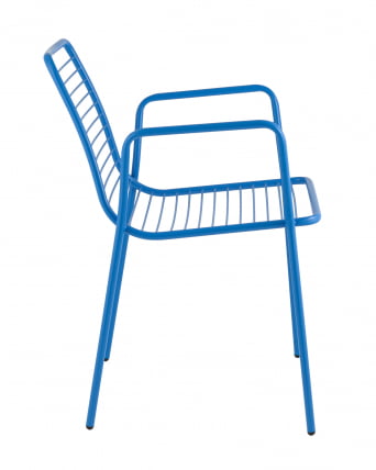 Стул Дели с подлокотниками металл Голубой_2
