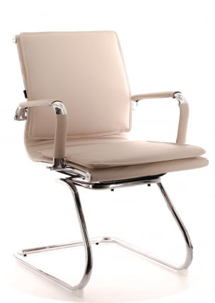 Кресло для посетителей Nerey CF экокожа Бежевый_0