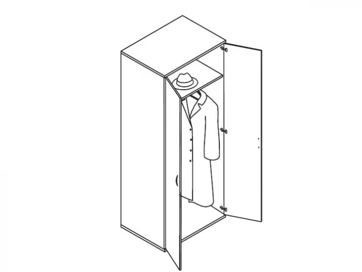 Гардероб ГБ-2 Белый_1