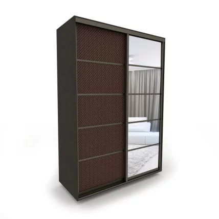 Шкаф-купе 2-х дверный Акцент-Квадро КВ 1200х600 Венге/Бронза_0