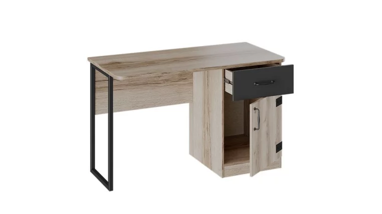 Стол письменный с ящиком Окланд ТД-324.15.02 Фон Черный/Дуб Делано_1