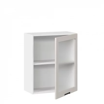 Шкаф кухонный 600 со стеклом Джамис ЛД 296.350.000.105 Белый Кашмир_1
