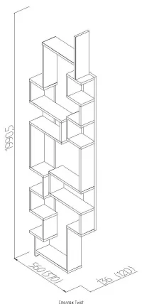 Стеллаж Twist Ясень шимо светлый_1